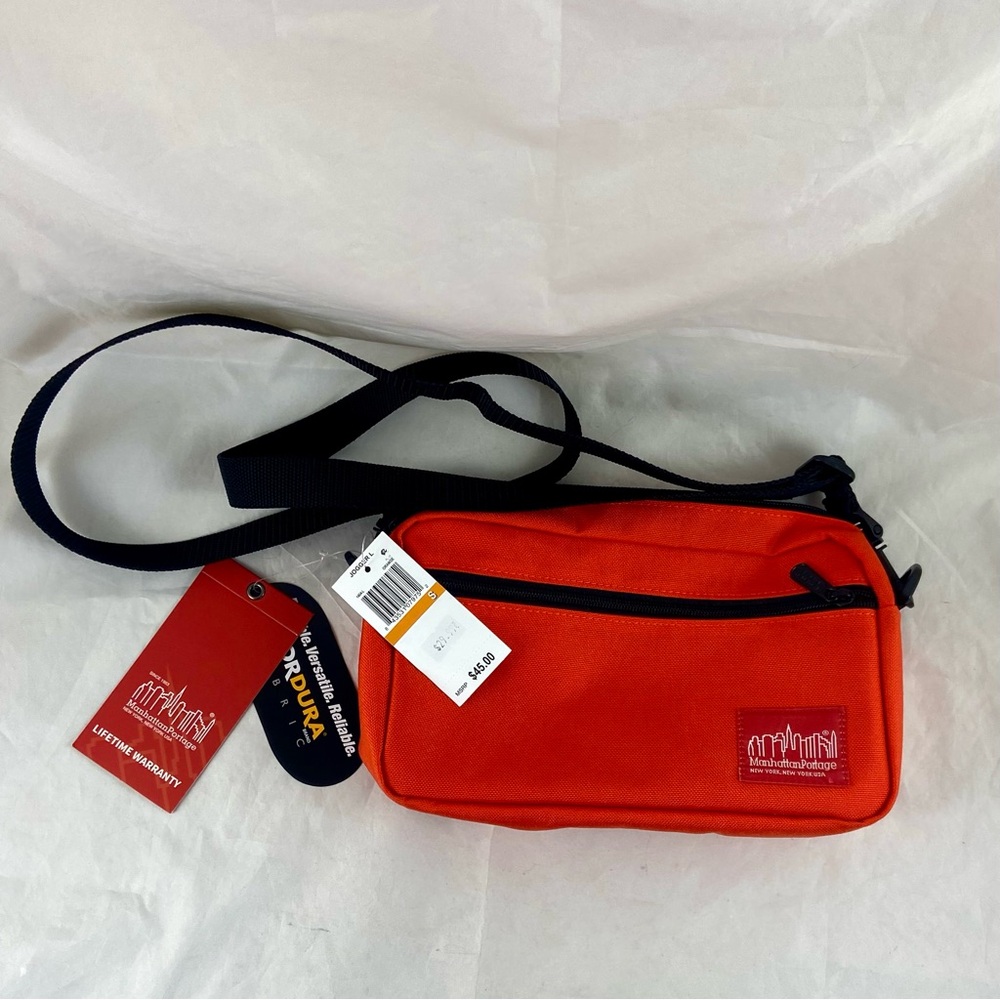 Manhattan Portage Jogger Large Orange Cordura Crossbody Bag Shoulder Strap NEW - Picture 8 of 16
